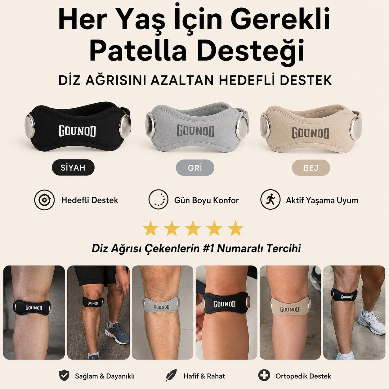 Gounod™ Patella Dizlik — Akıllı Destek